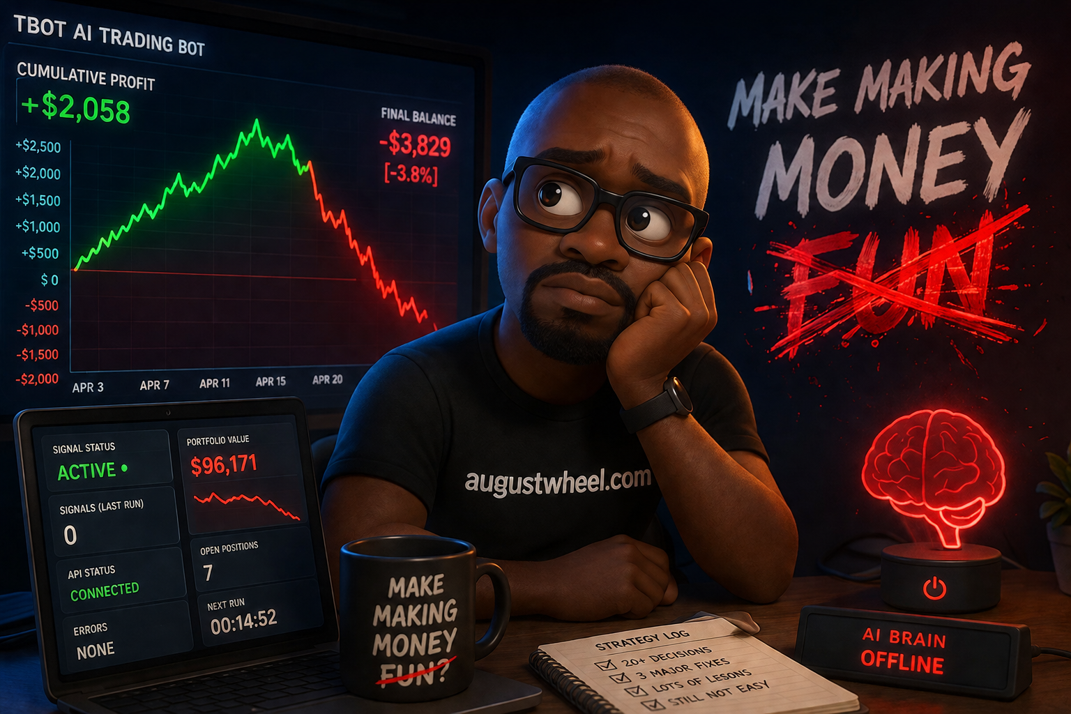 I Built an AI Crypto Trading Bot. Then My Own Slogan Started to Feel Like a Personal Attack.