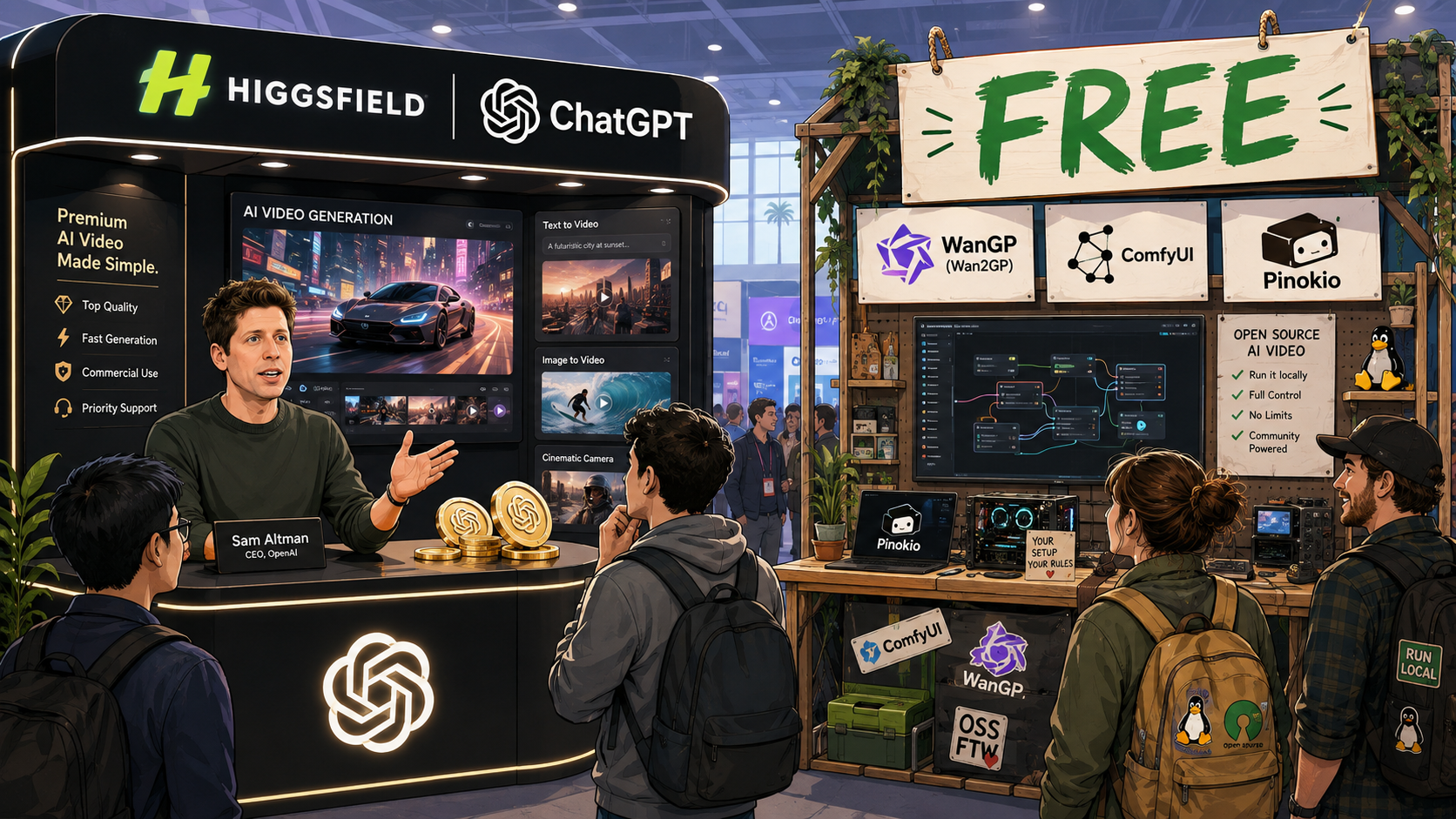 Higgsfield in ChatGPT vs Free Open Source AI Video Generators: What Each One Costs You